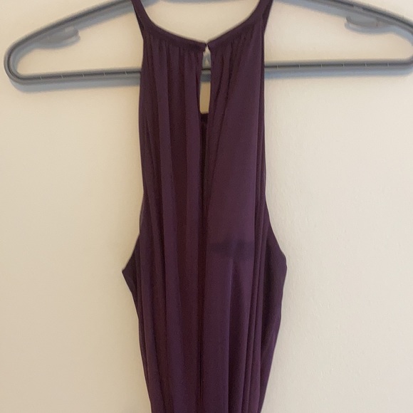Long Purple Formal Dress with Extra Length - Picture 4 of 5